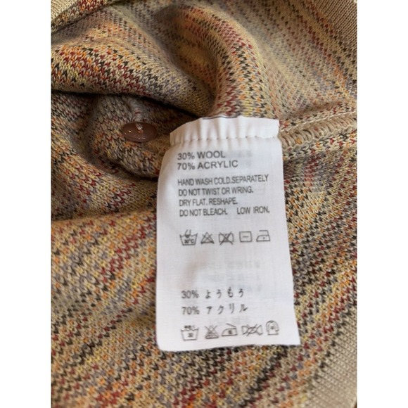 Wool Blend Cardigan Womens XL 46 Floral Embroidered Boho Cottagecore Sweater - Picture 5 of 6